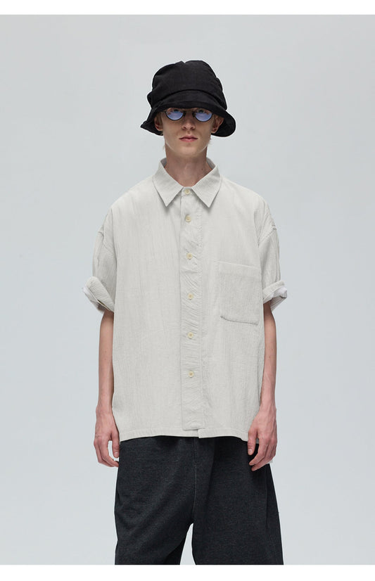 Simple Casual Wrinkled Shirt