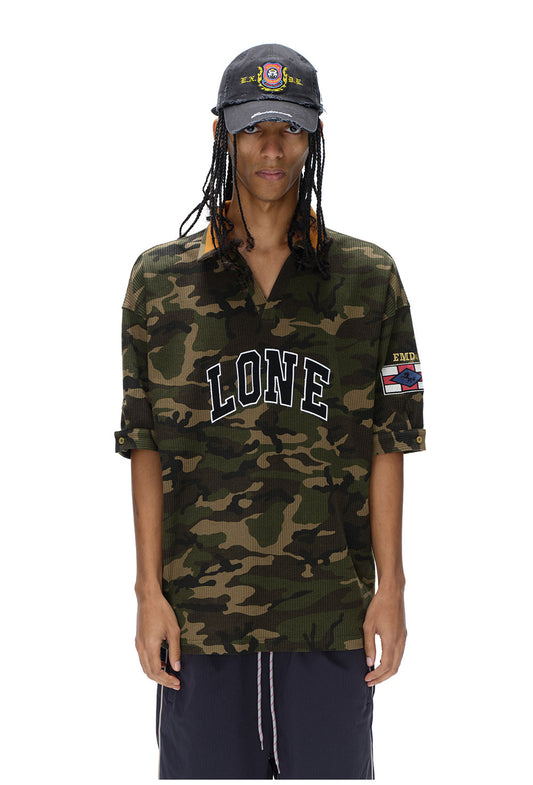 Retro V-Neck Polo Shirt