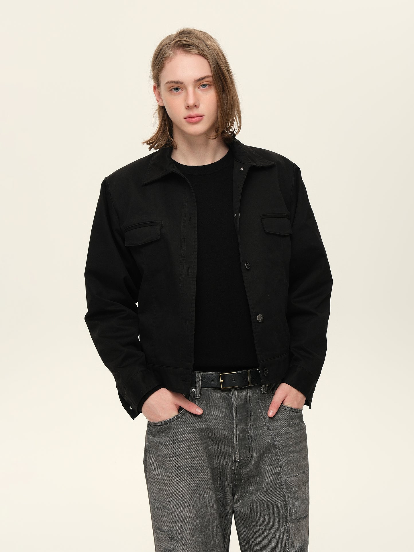 Pocket Short Wide Jacket