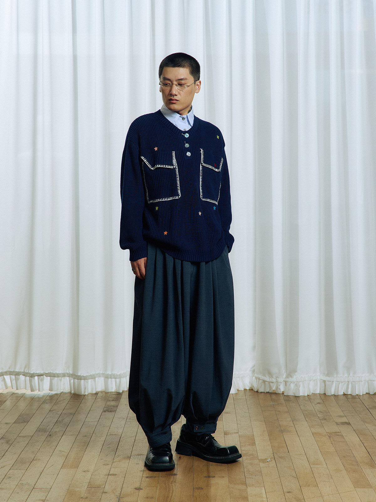 Pleated Balloon Pants