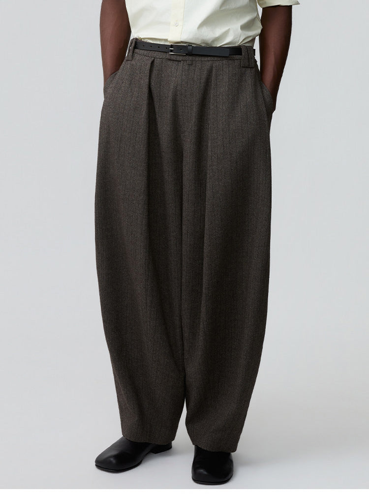 Loose-Fit Tapered Casual Pants