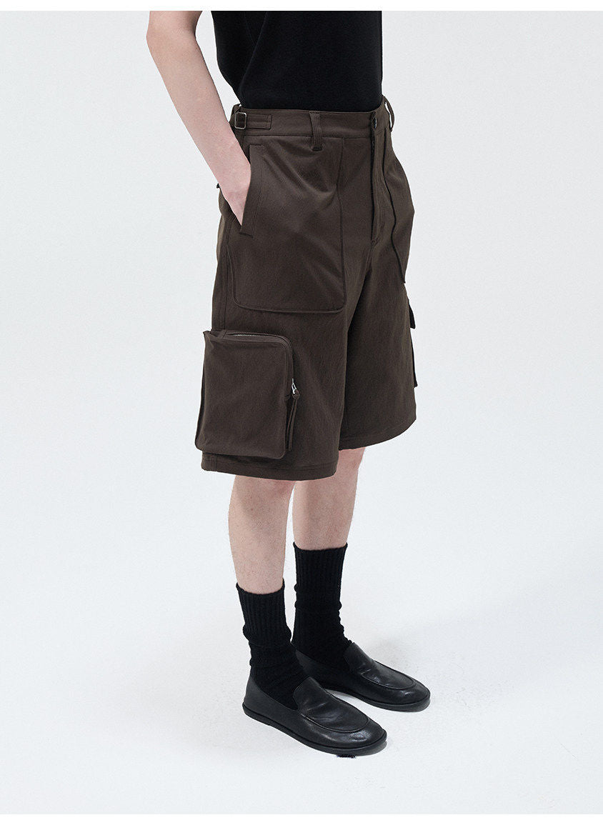 Adjustable-Waist Cargo Shorts