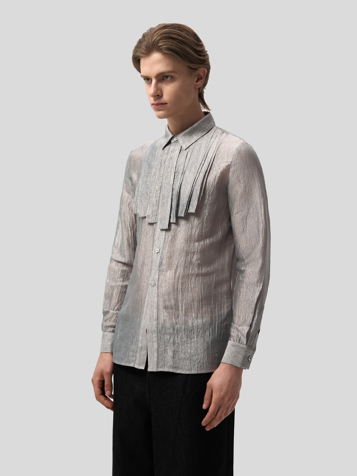 Foldable Ribbon Shirt with Sun Protection