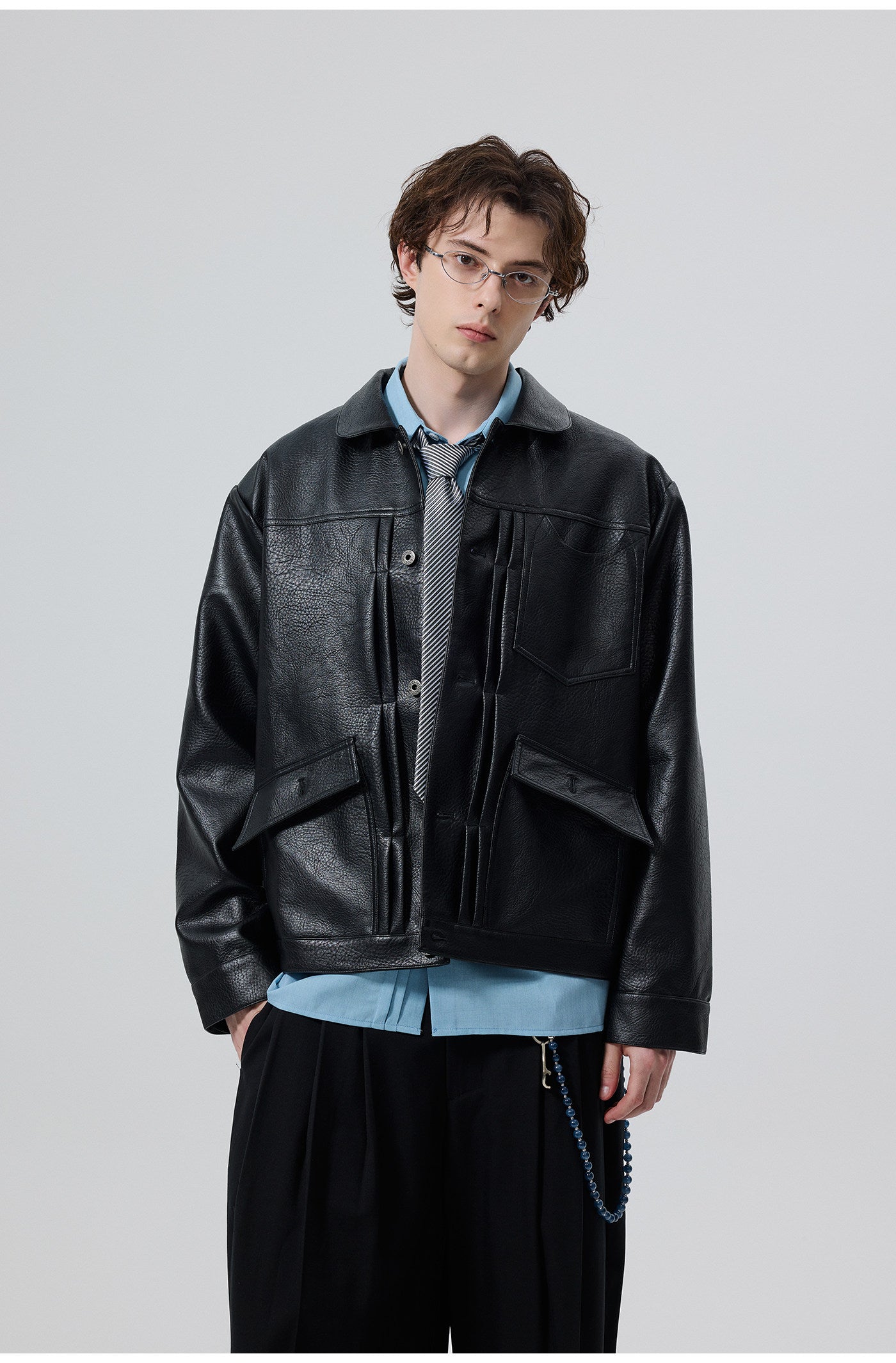 Retro Faux Leather Jacket