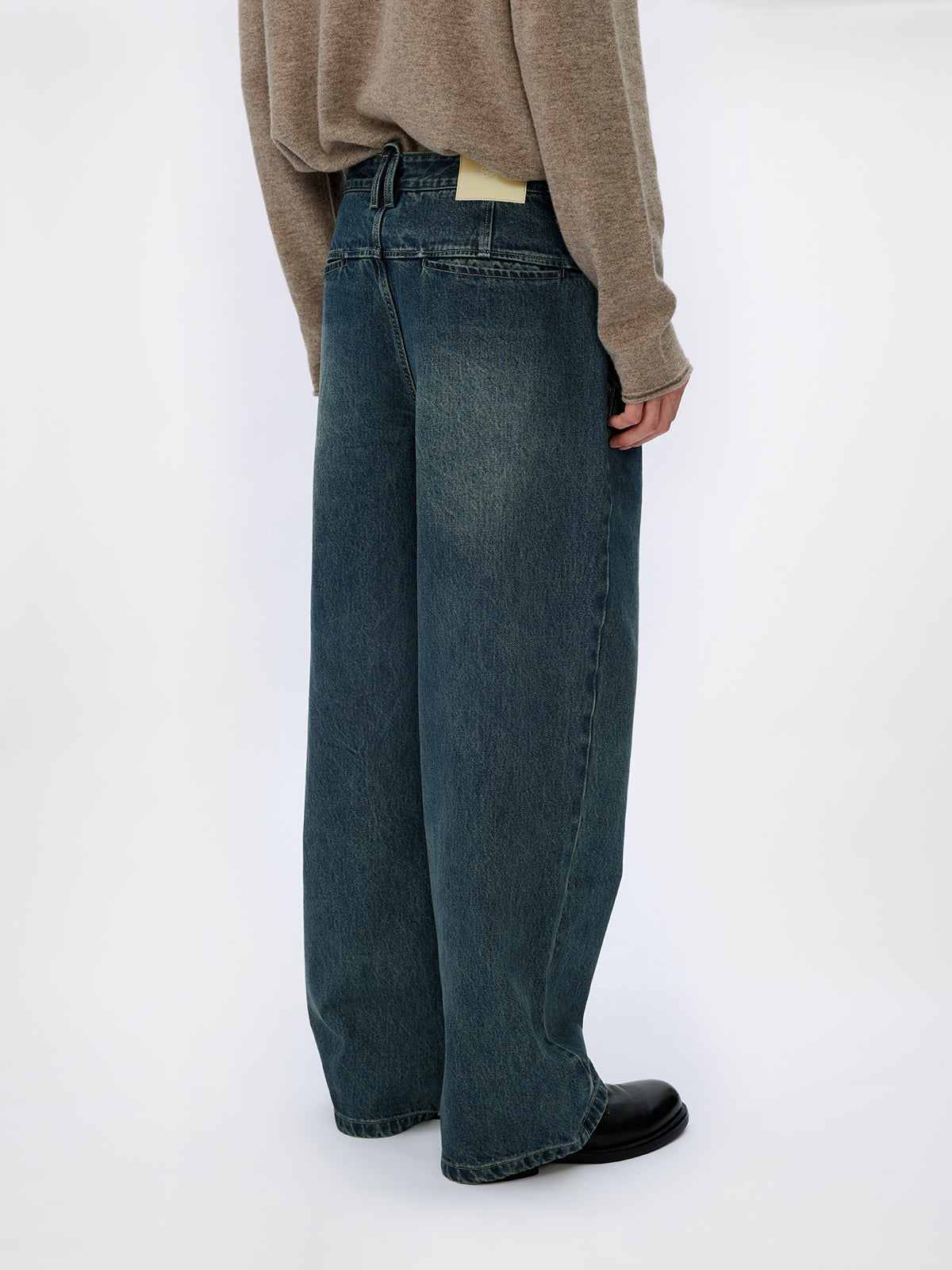 Loose Straight Leg Denim Pants