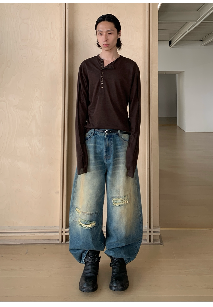 Button-Down Slim-Fit T-Shirt