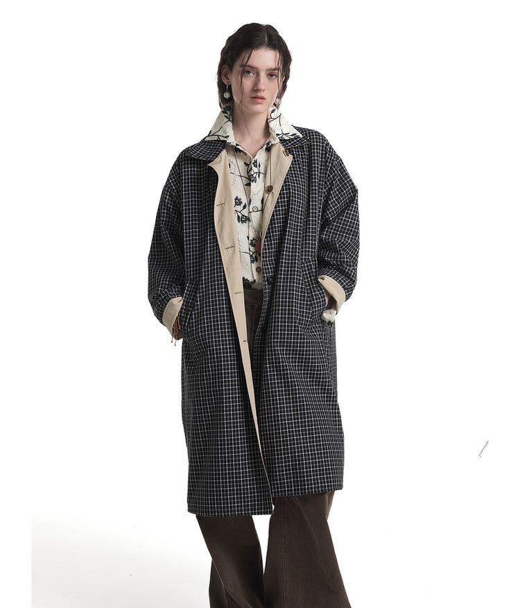 Reversible Long Trench Coat