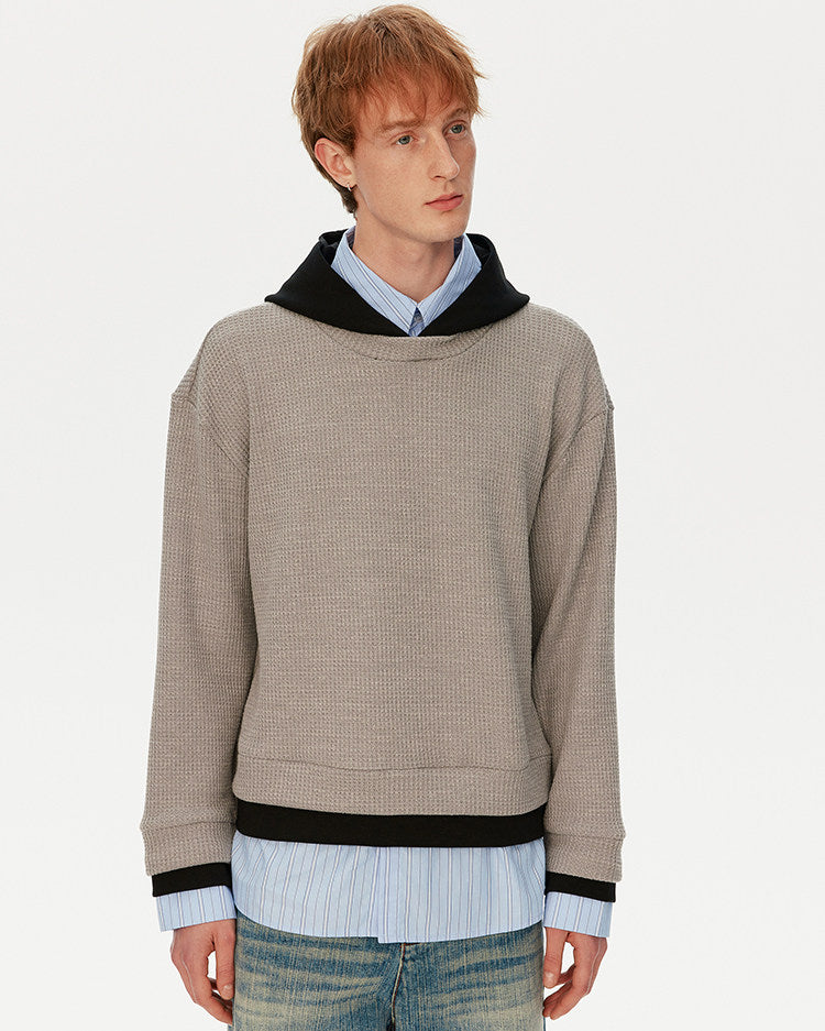 후드 와플 셔츠 3종 세트