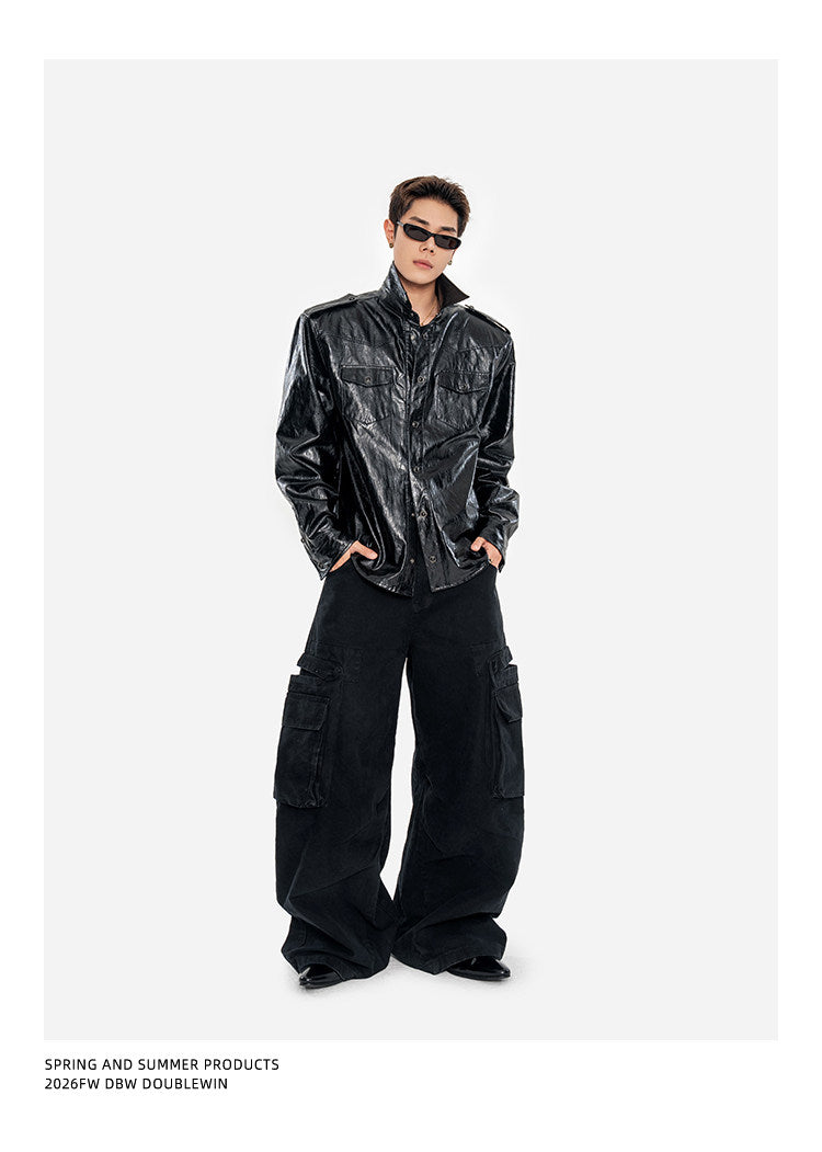 Shiny Wrinkle-Resistant Jacket