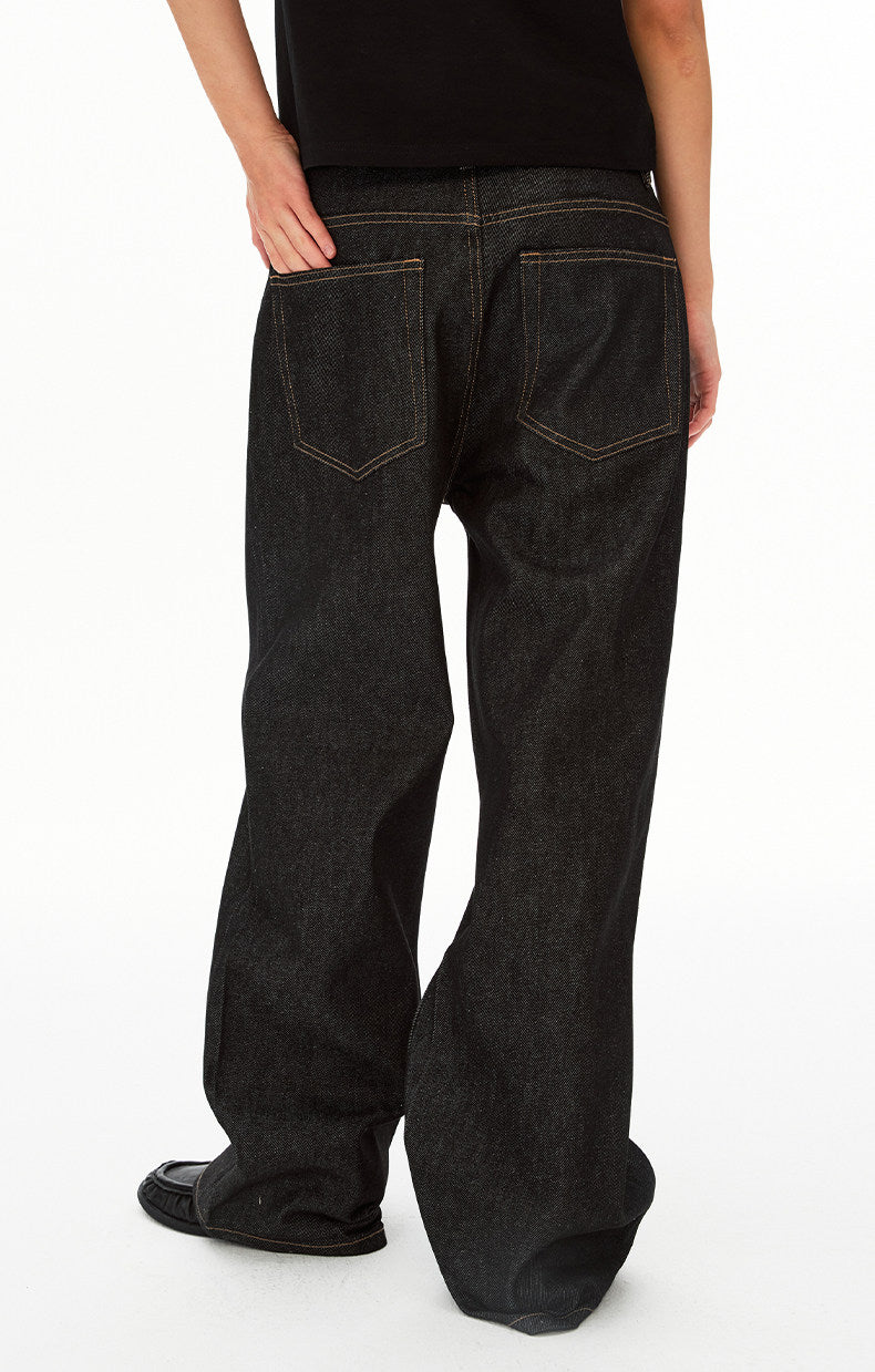 Premium Straight-Leg Raw Denim Pants