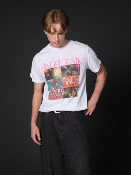 Printed wide sleeve T-shirt