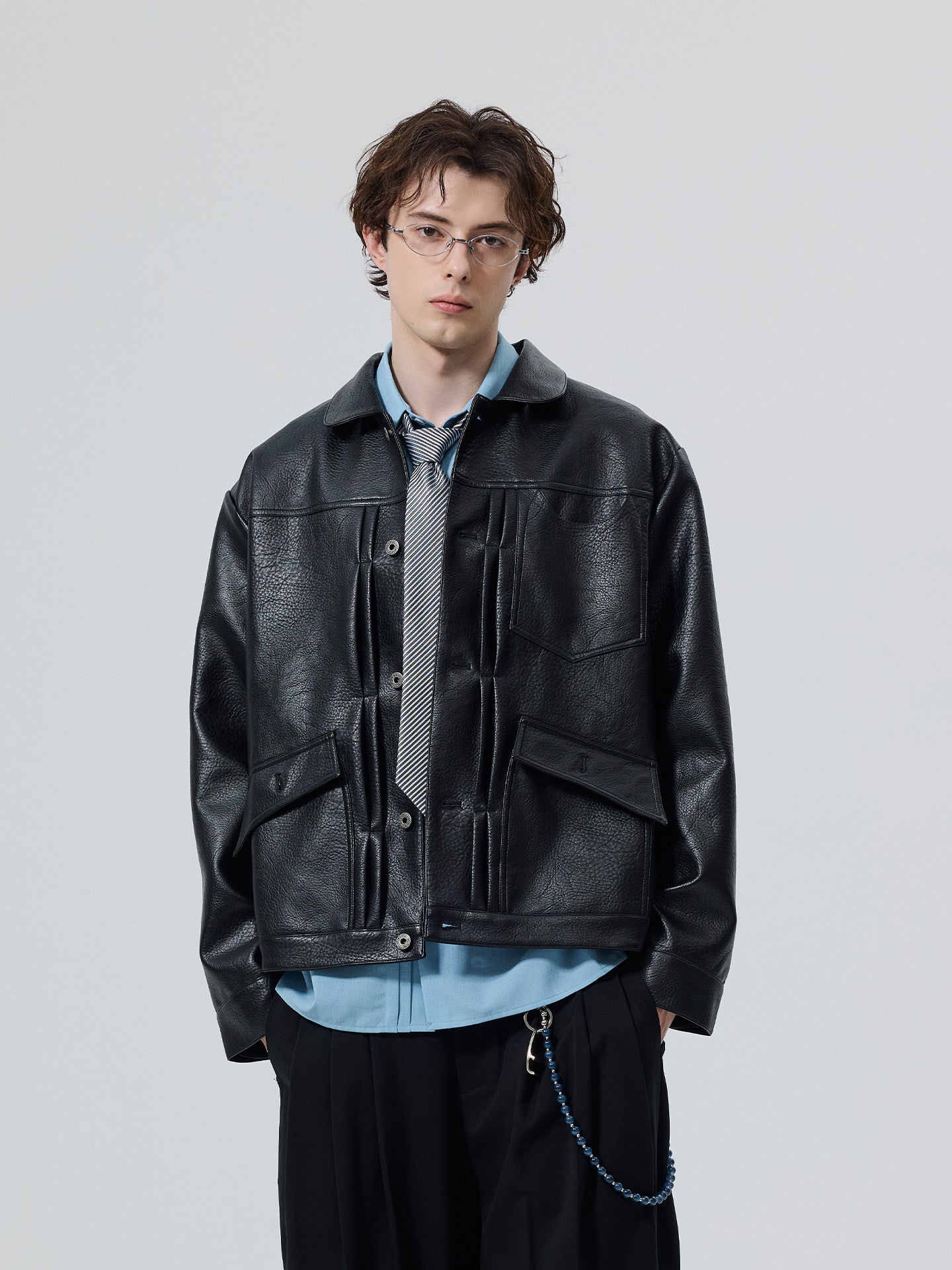 Retro Faux Leather Jacket