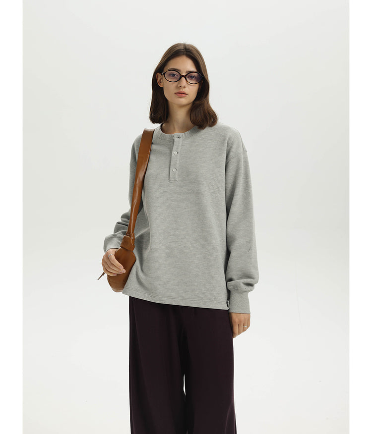 Henry Collar Basic T-Shirt