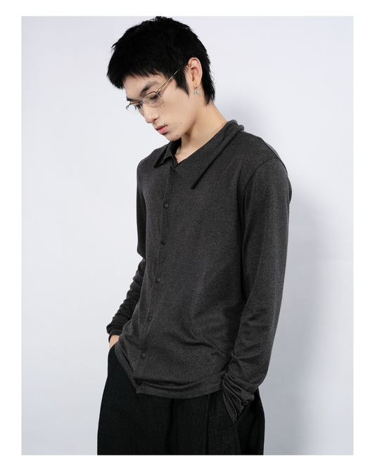 Double-Breasted Slim Cardigan