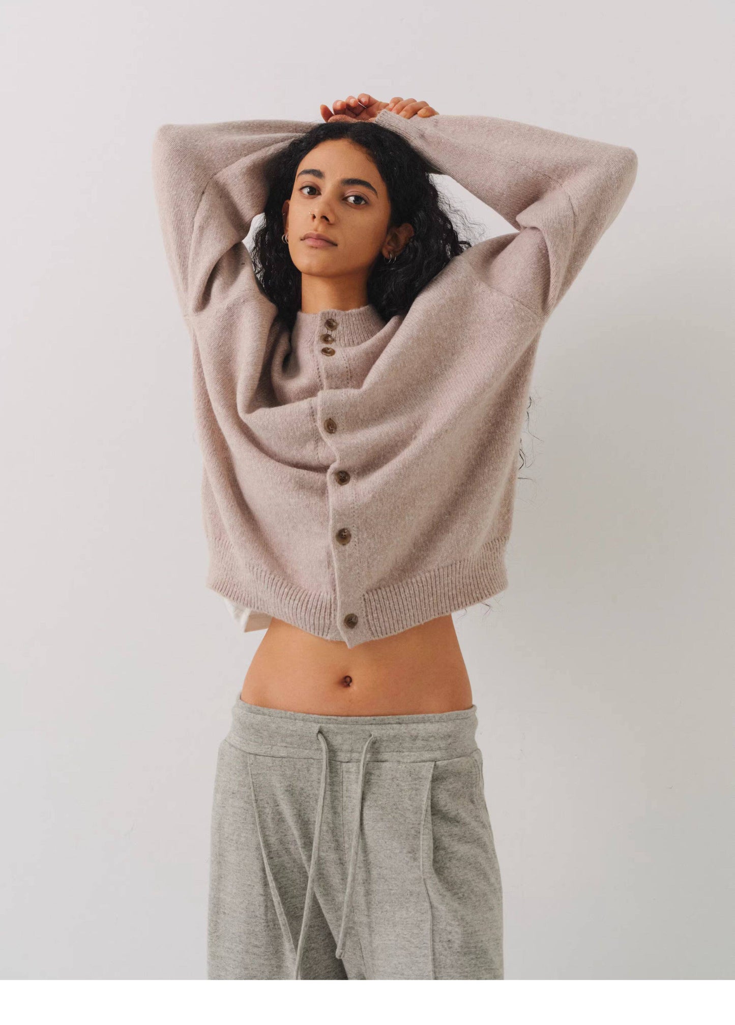 Multi-button Knit Cardigan