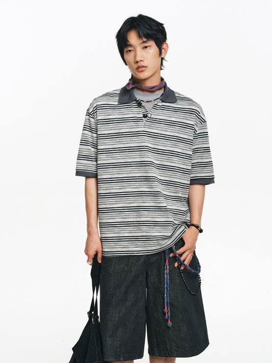 Drop Shoulder Polo Shirt