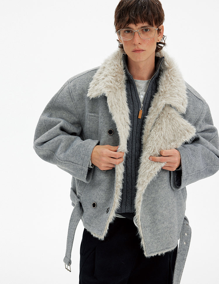 Double-breasted padded jacket