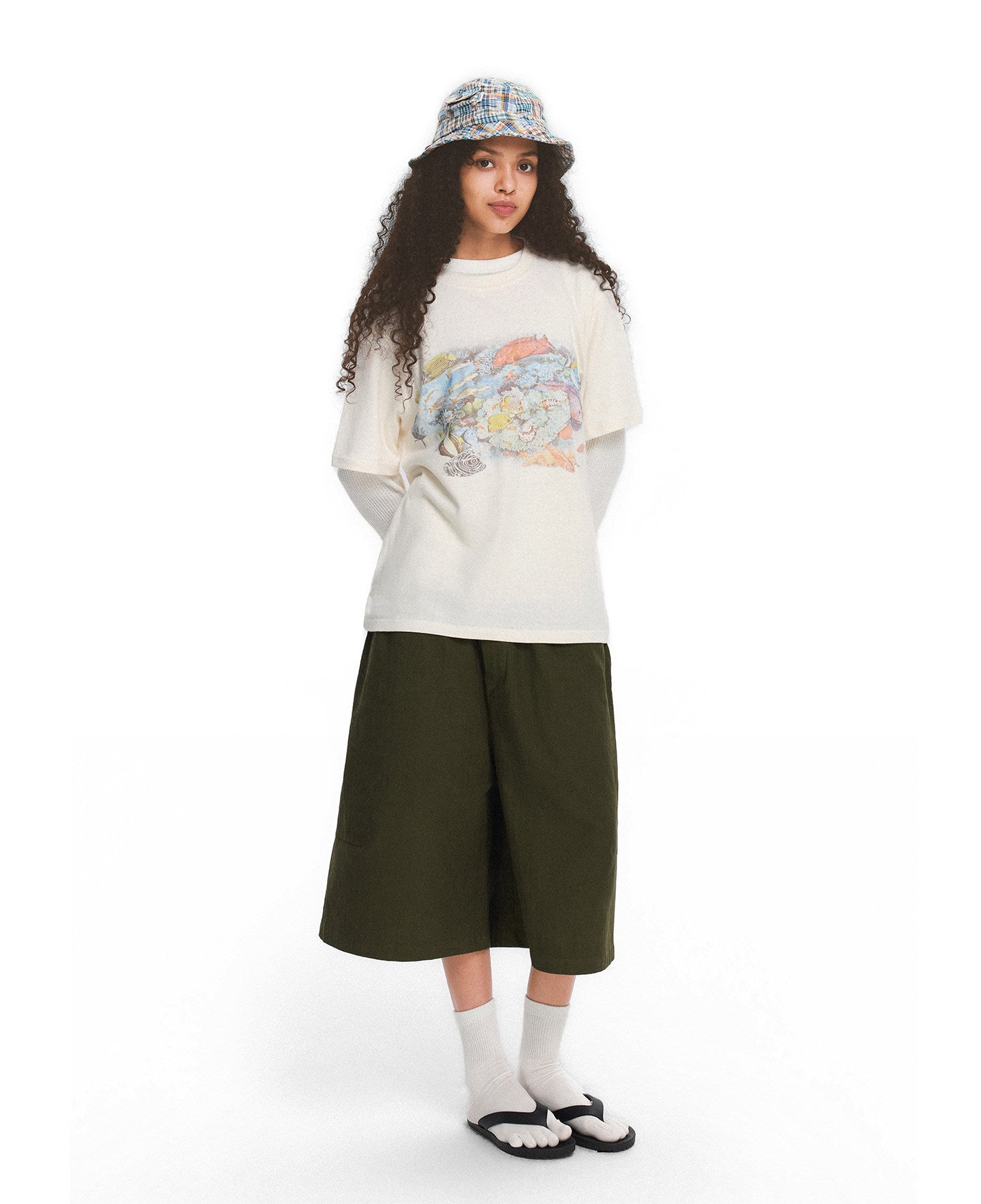Retro-Style Digital Print T-Shirt
