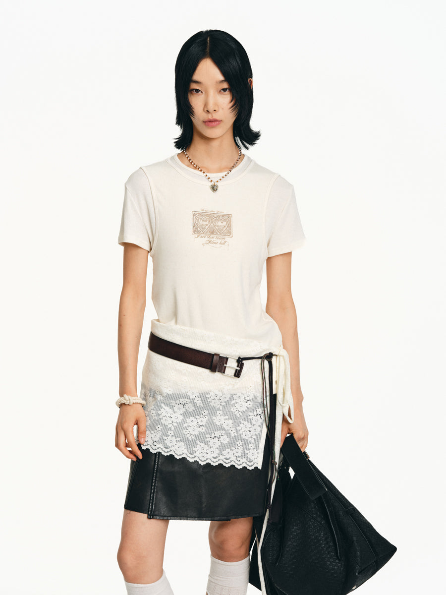 Faux Two-Piece T-Shirt