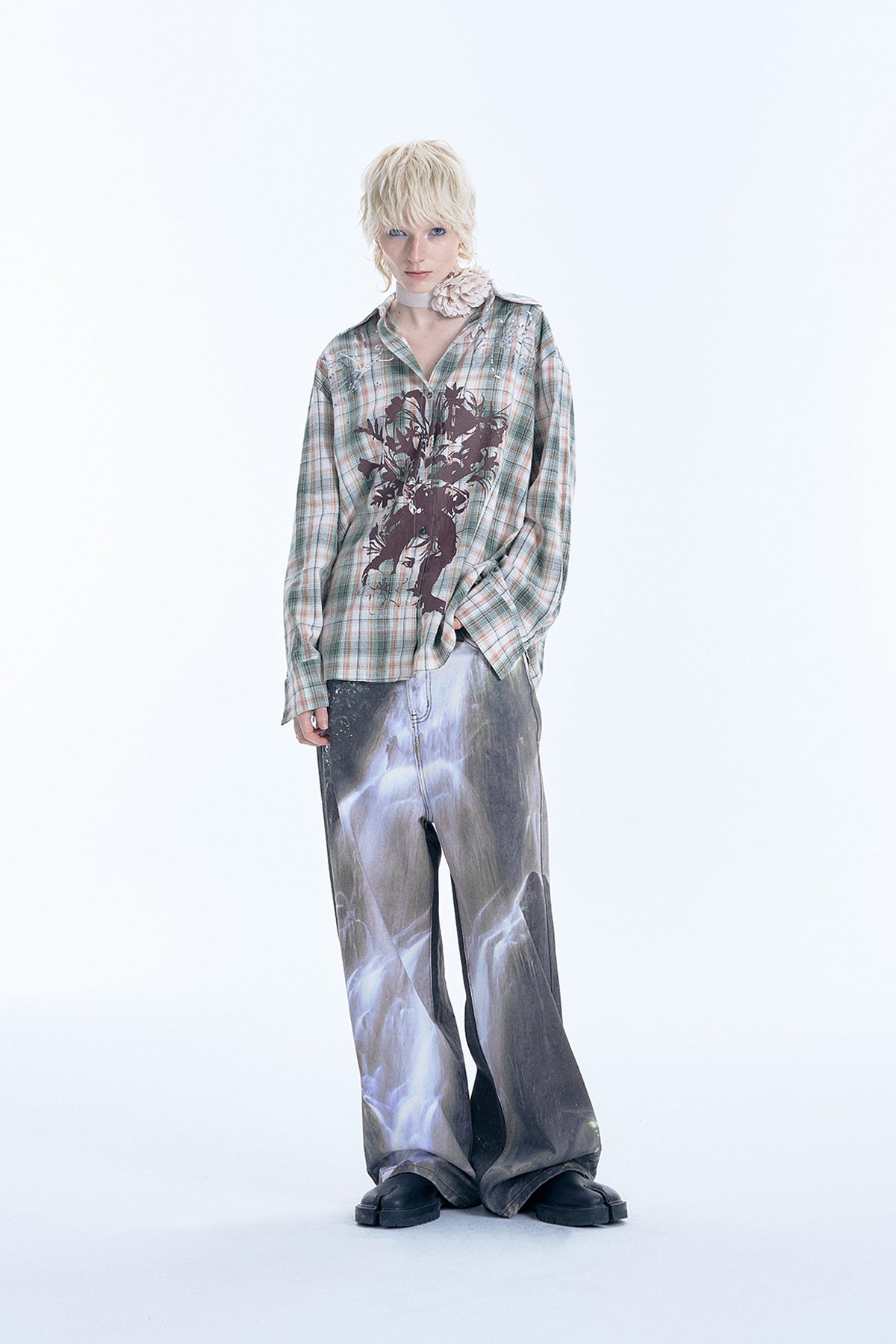 Digital Print Casual Pants