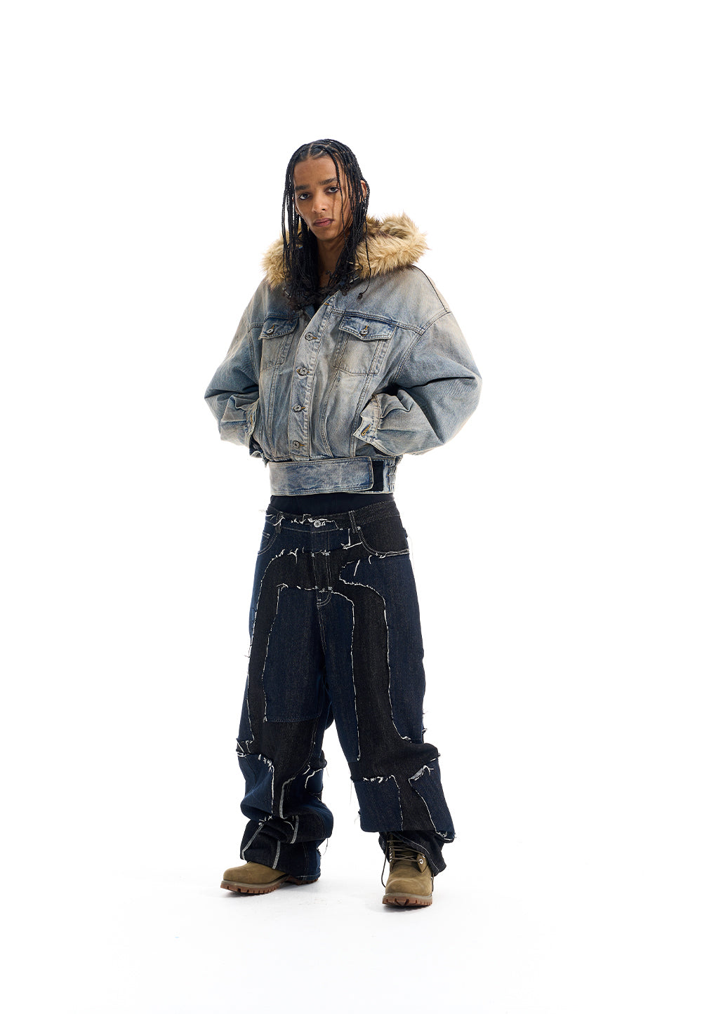 Distressed Oversized Denim Jacket