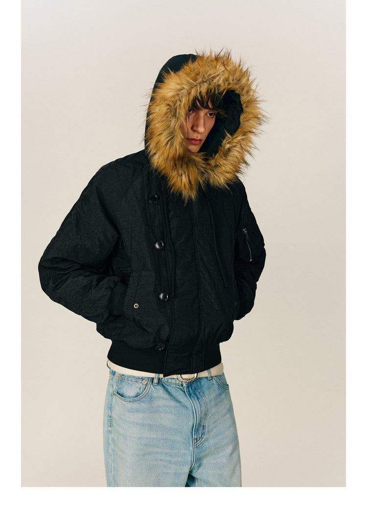 Hooded quilted jacket