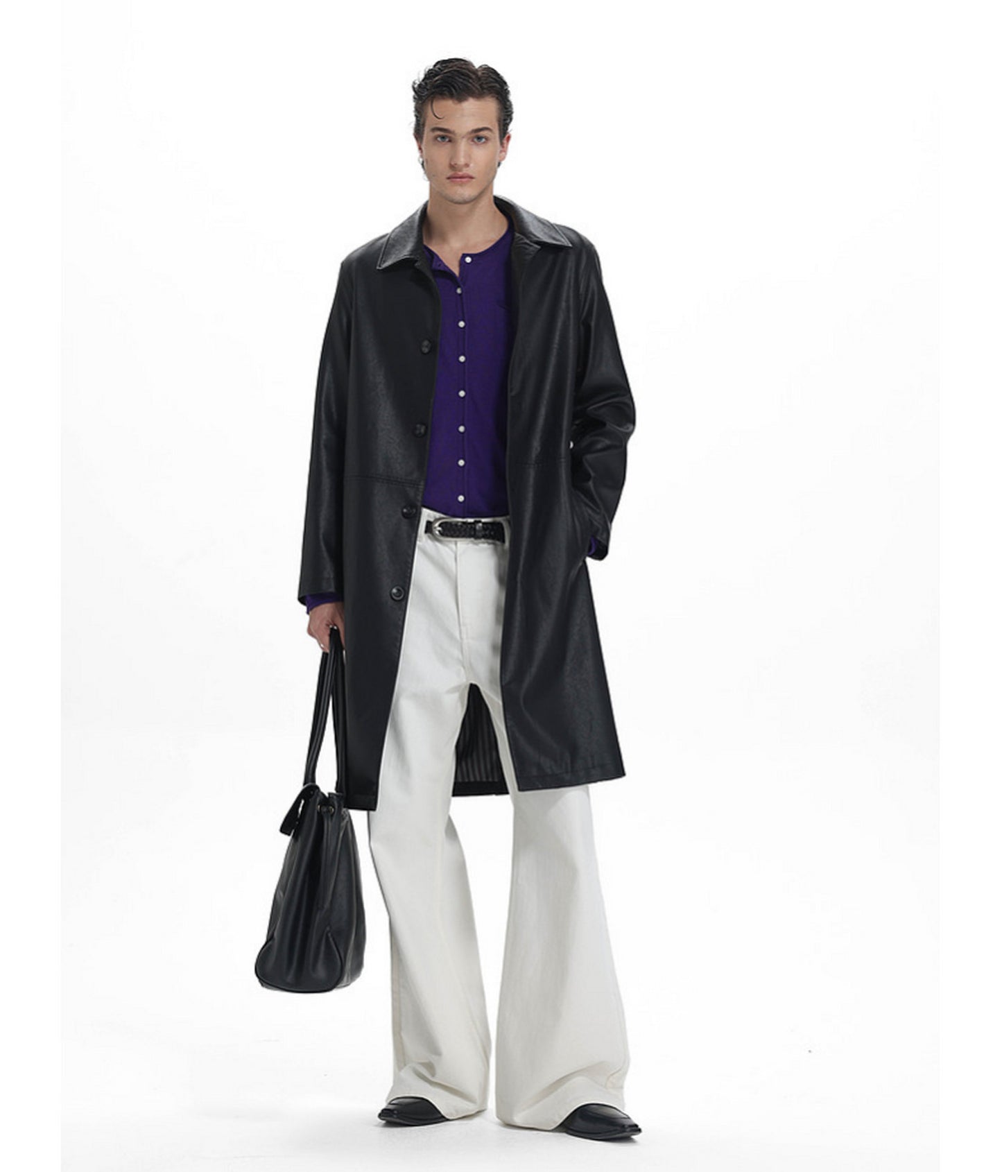 Faux Leather Coat