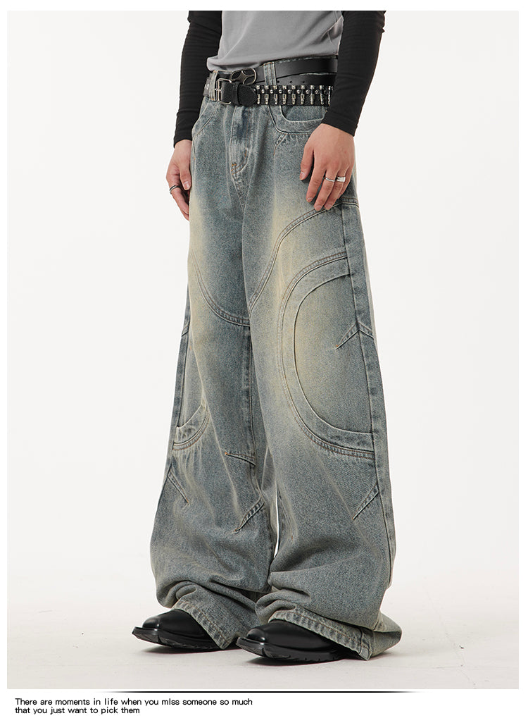 Original Design Curved Flush Straight Jeans