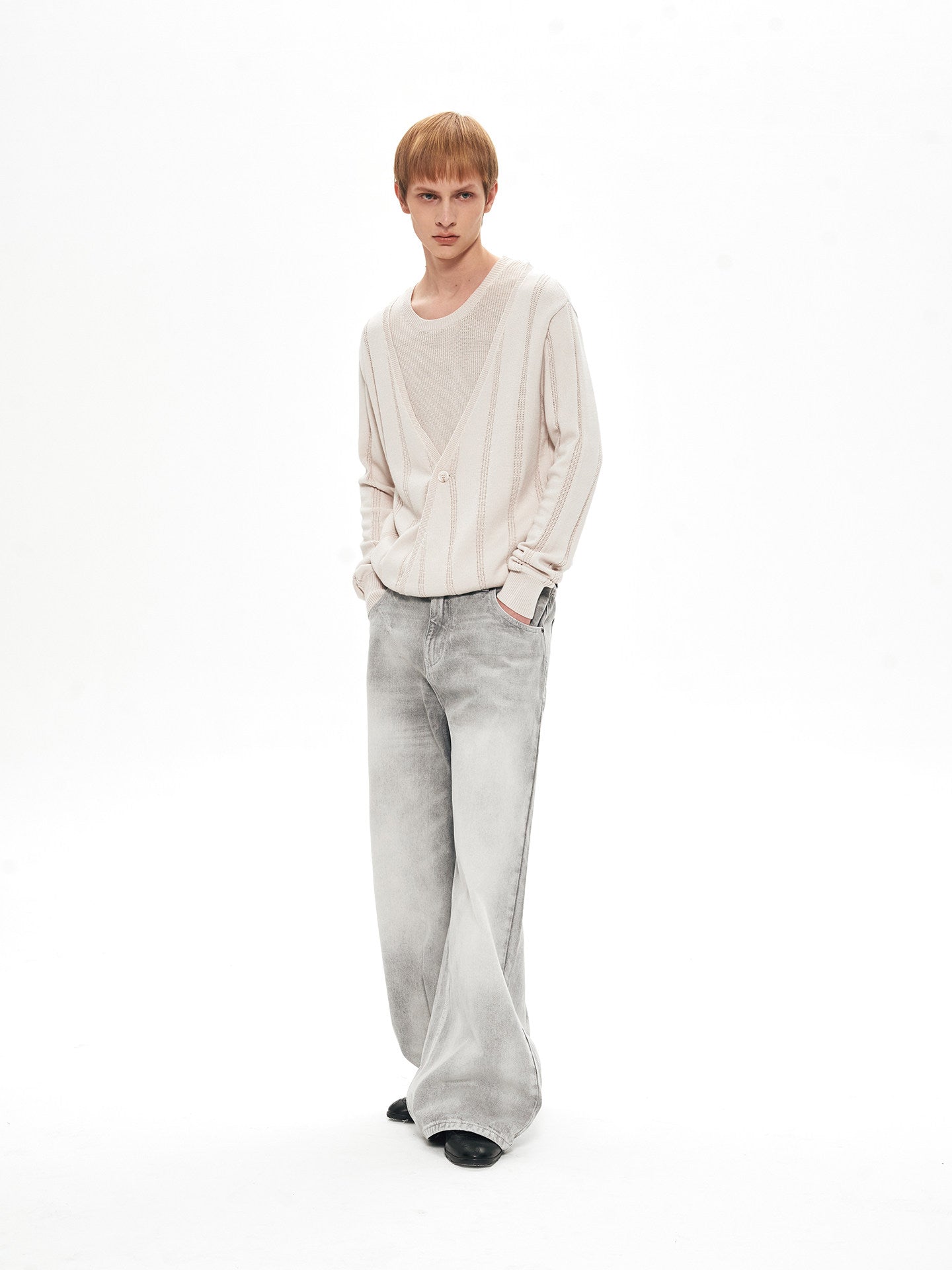 Double-Layer Faux Two-Piece Knit