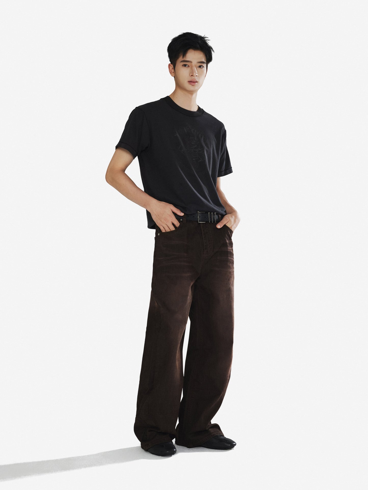 Flock Pleated 3D Whisker Jeans