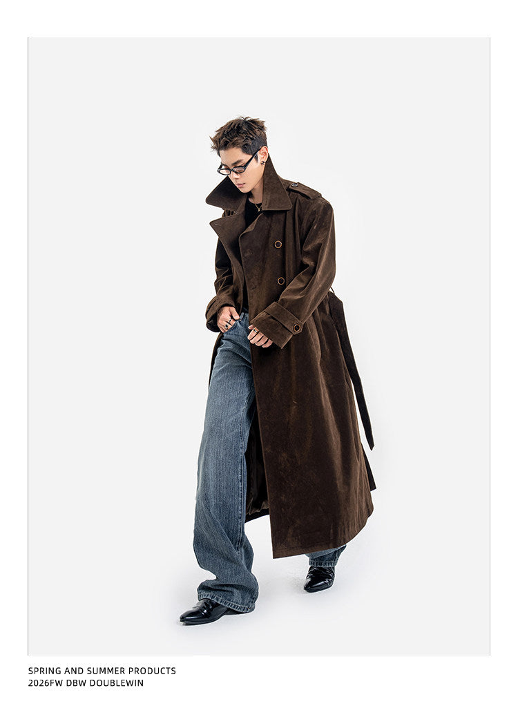 Classic Suede Trench Coat　