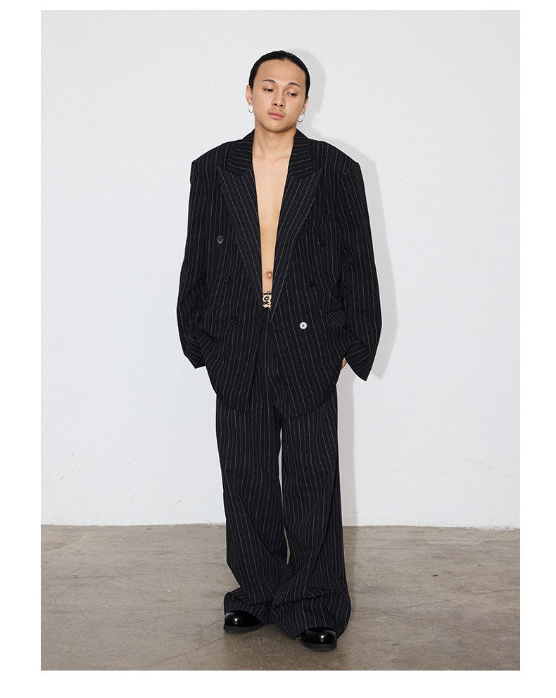 Loose-Fit Padded Shoulder Jacket