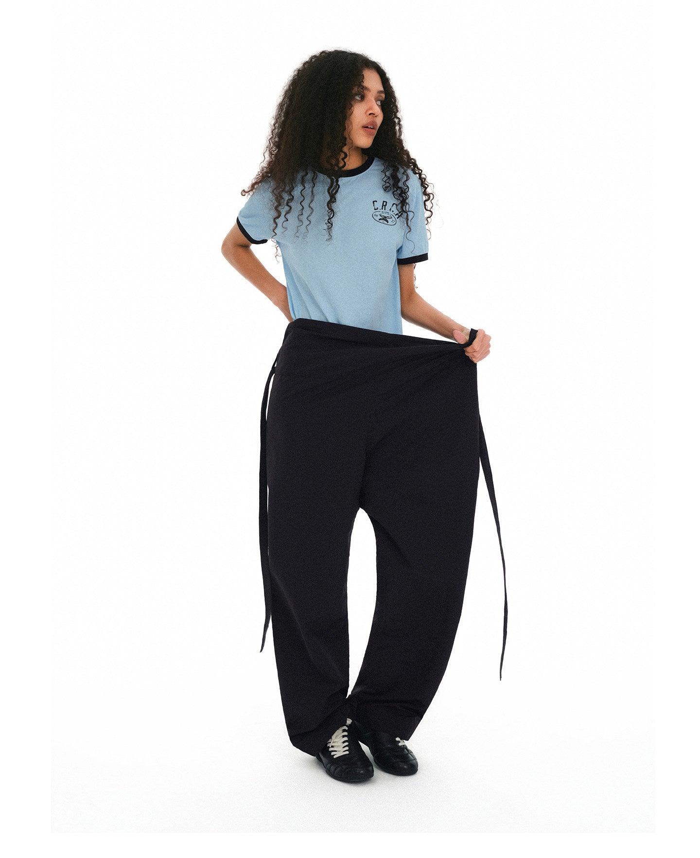 Ring Hall Two-Piece Nylon Pants