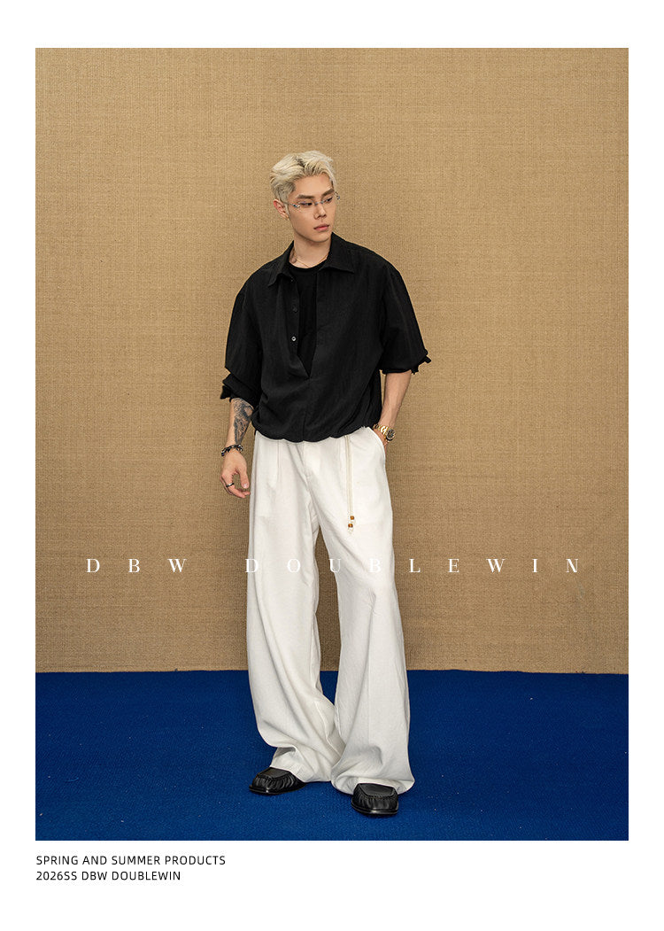 Faux two-piece shirt
