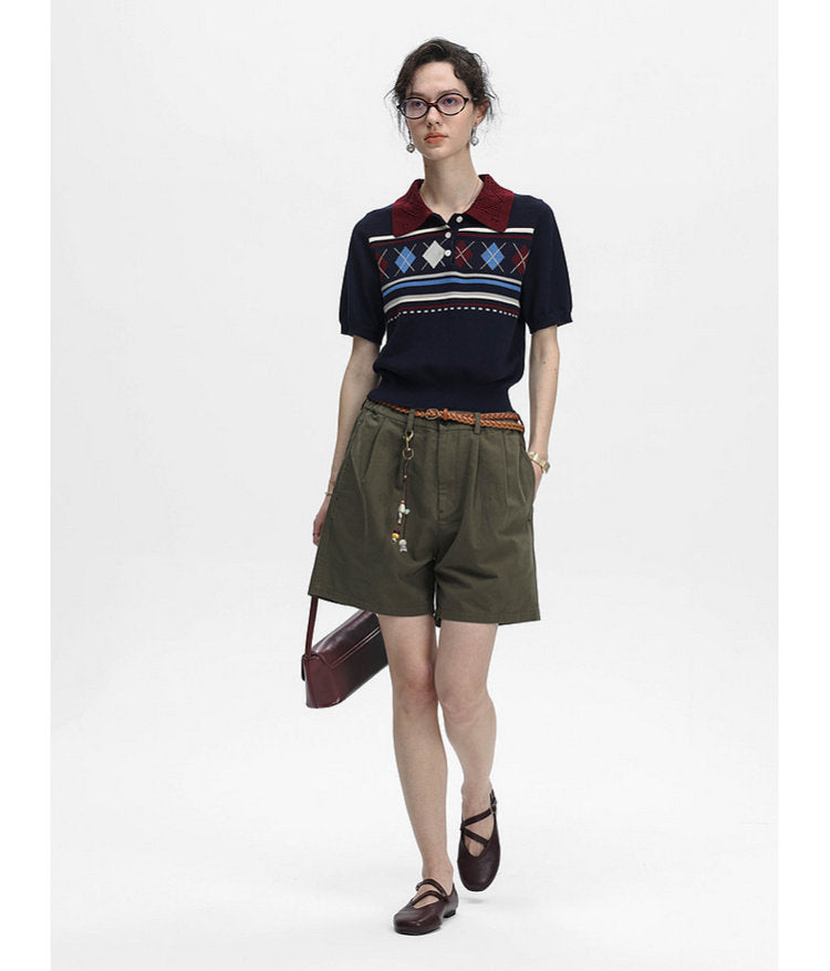 Lightweight knit polo shirt