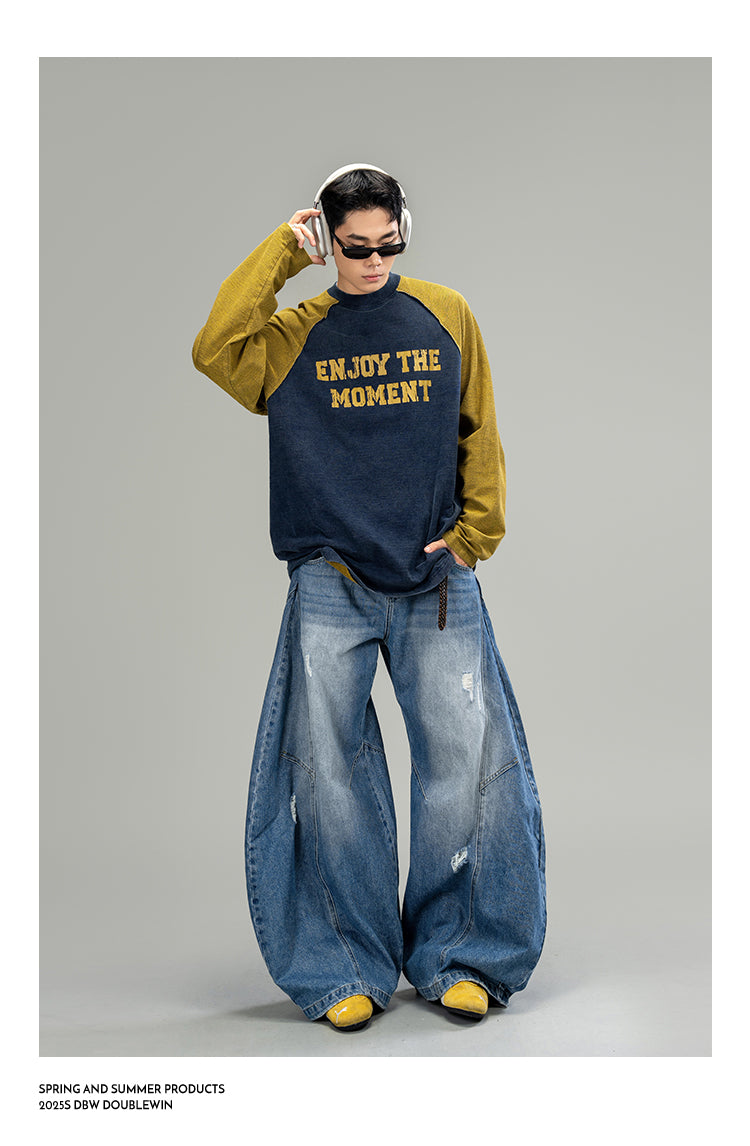 Distressed Raglan T-Shirt