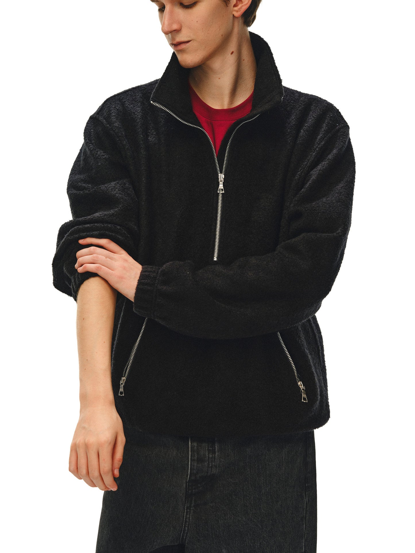 Half-Zip Pullover Wool Shirt