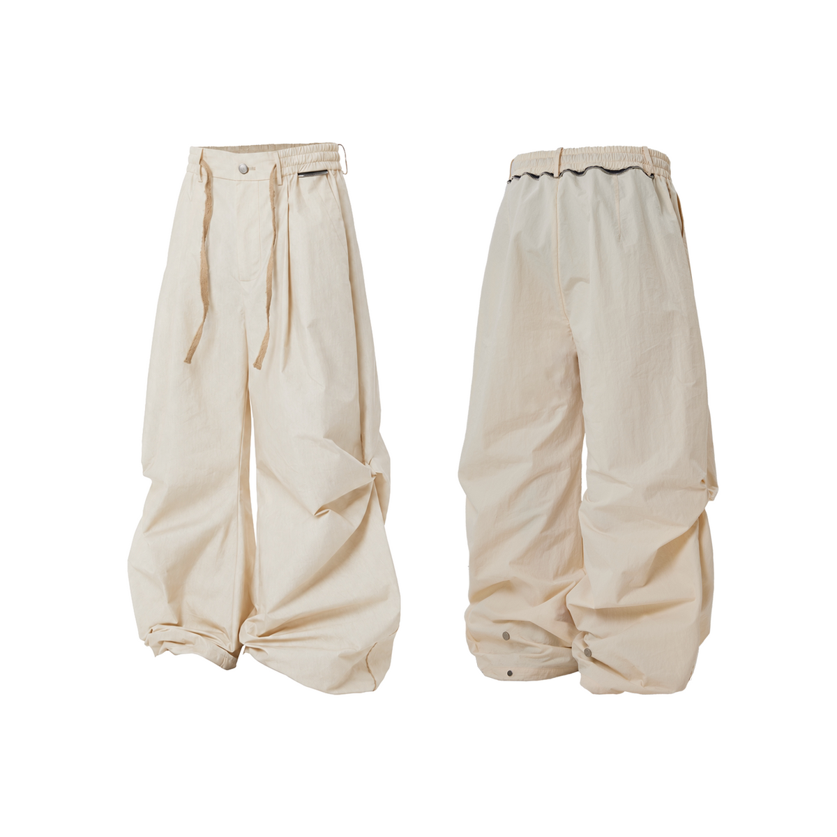 Loose-Fit Paratrooper Pants with Drawstring
