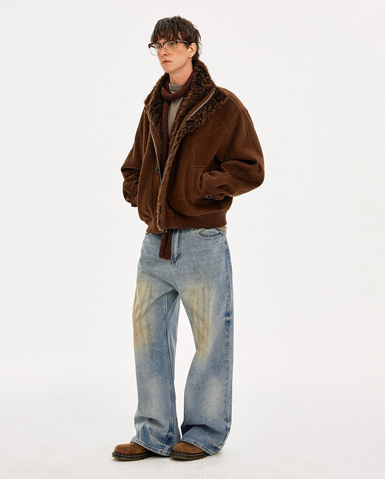 Deconstructed Lapel Mountain Carving Jacket