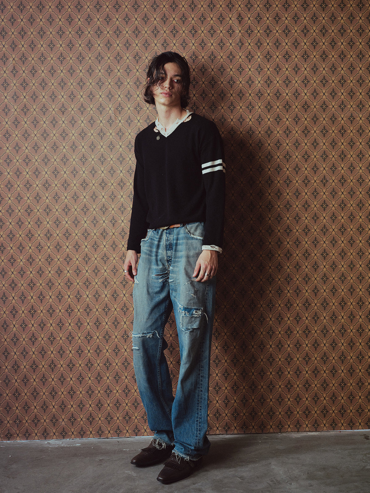 V-neck Pure Wool Sweater