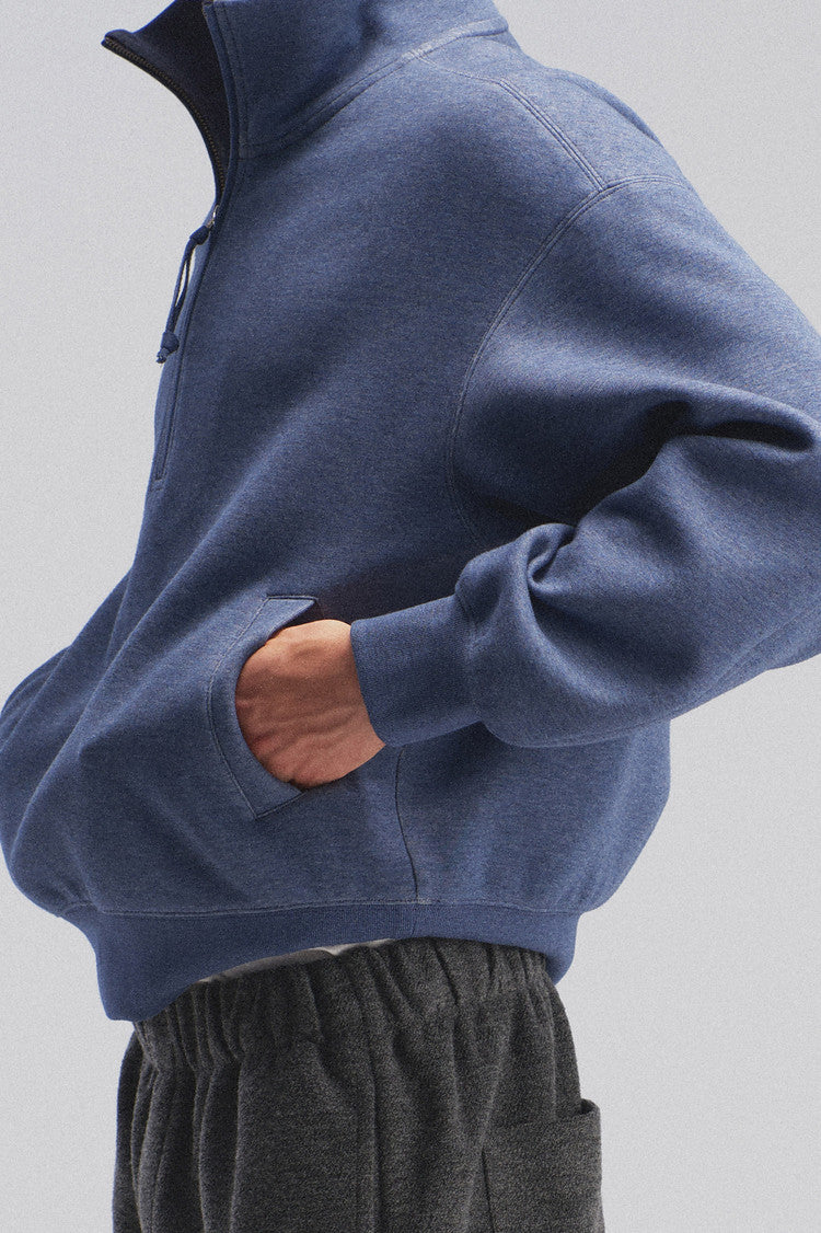 Stand-Up Collar Half-Zip Hoodie