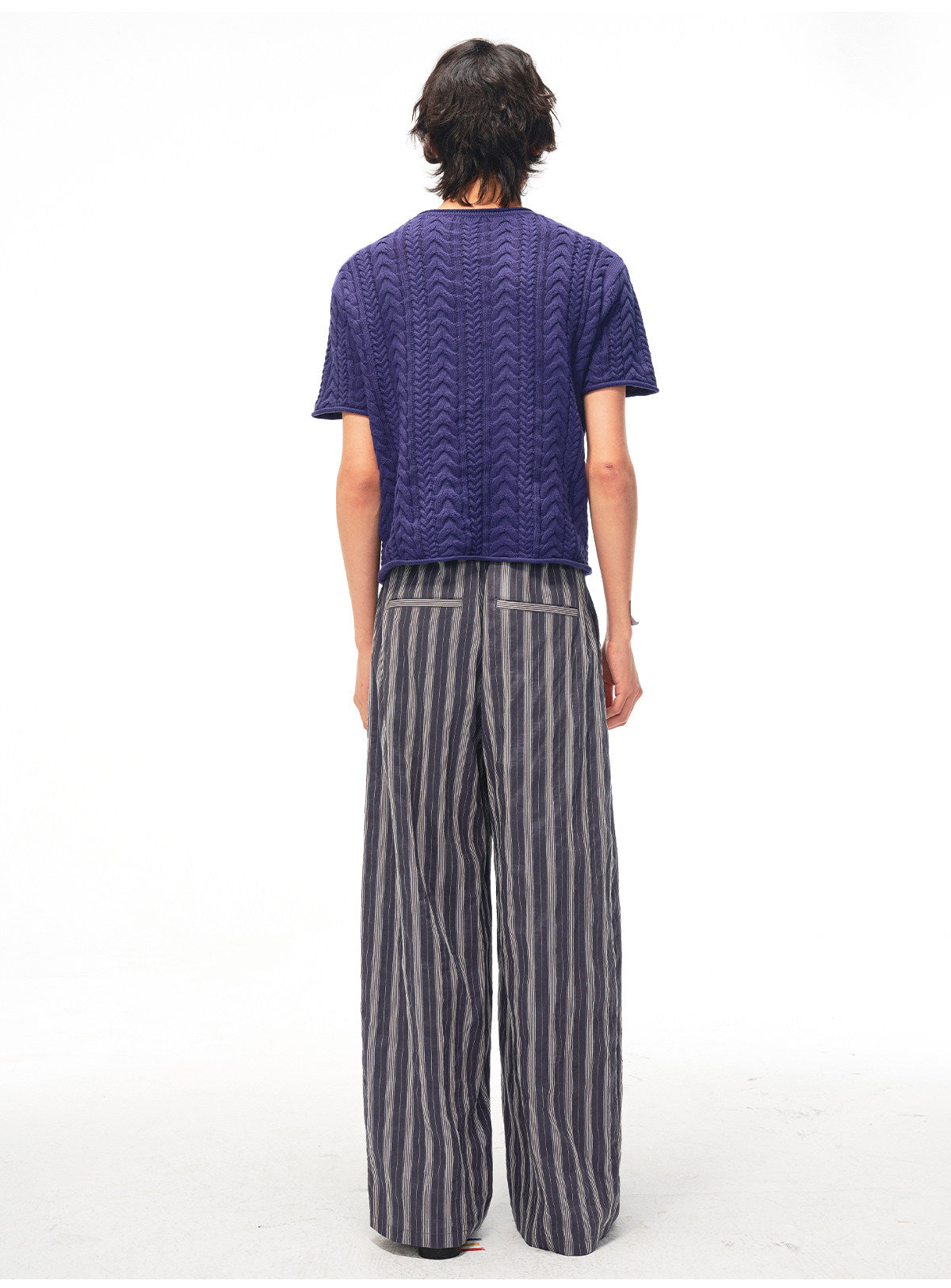 Casual Pants with Curved Side Panels