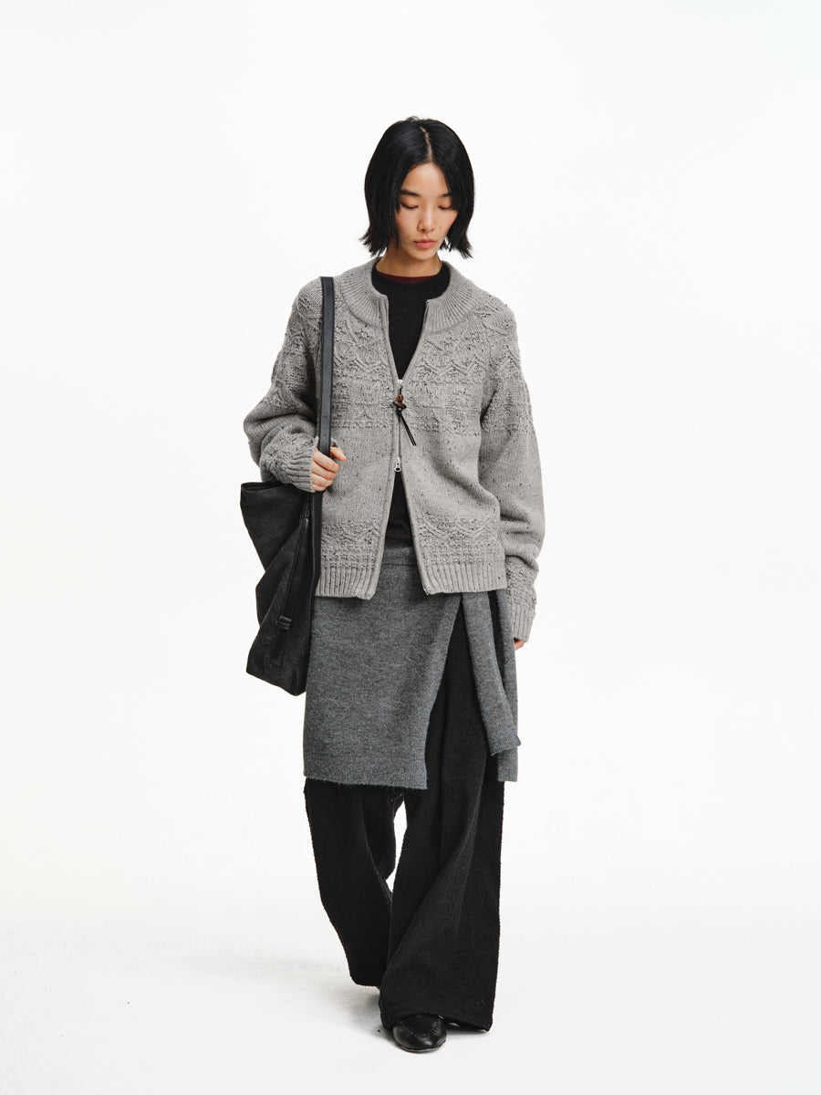 Twist Zip-Up Cardigan