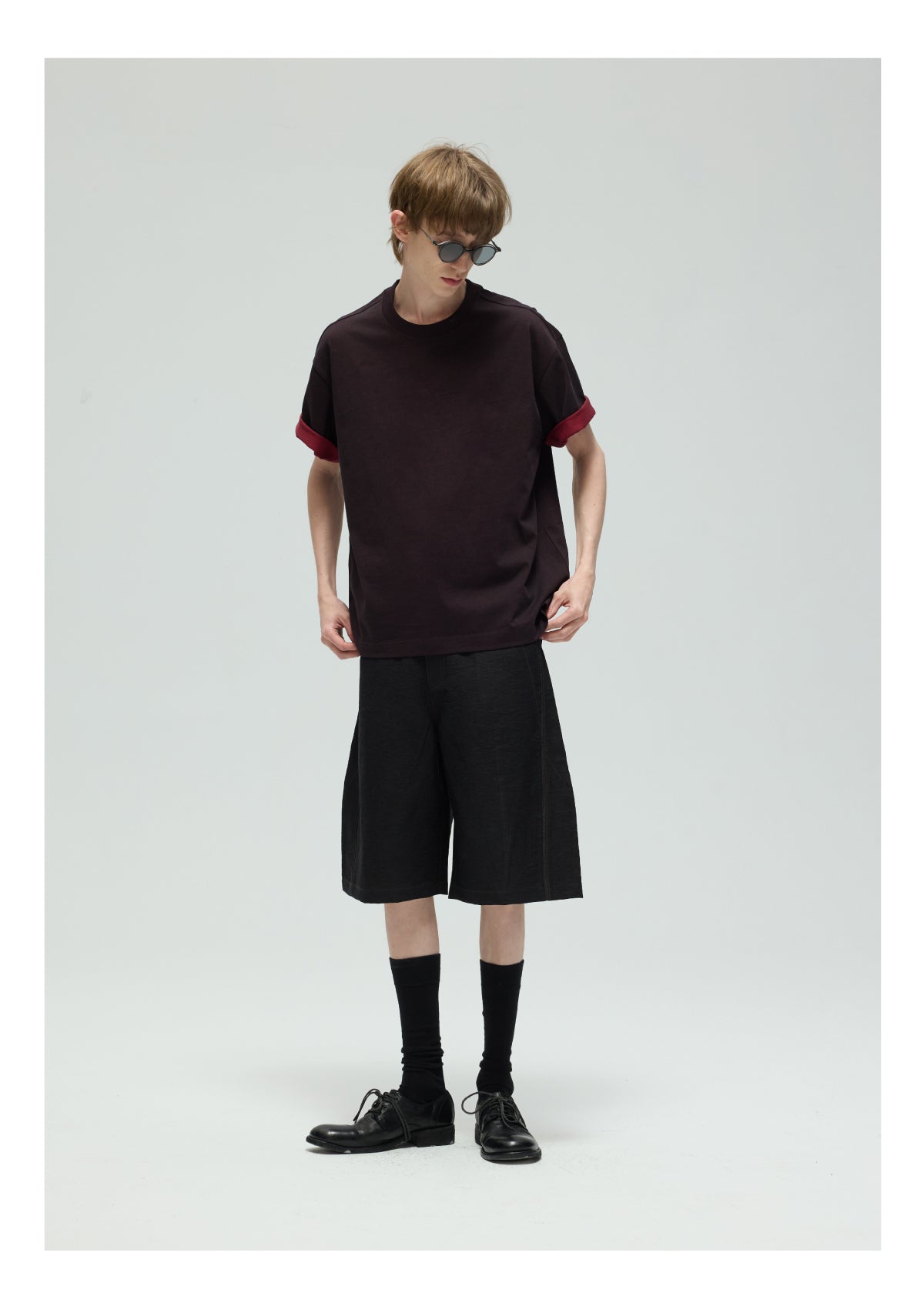 Basic Solid Color Stitch T-Shirt