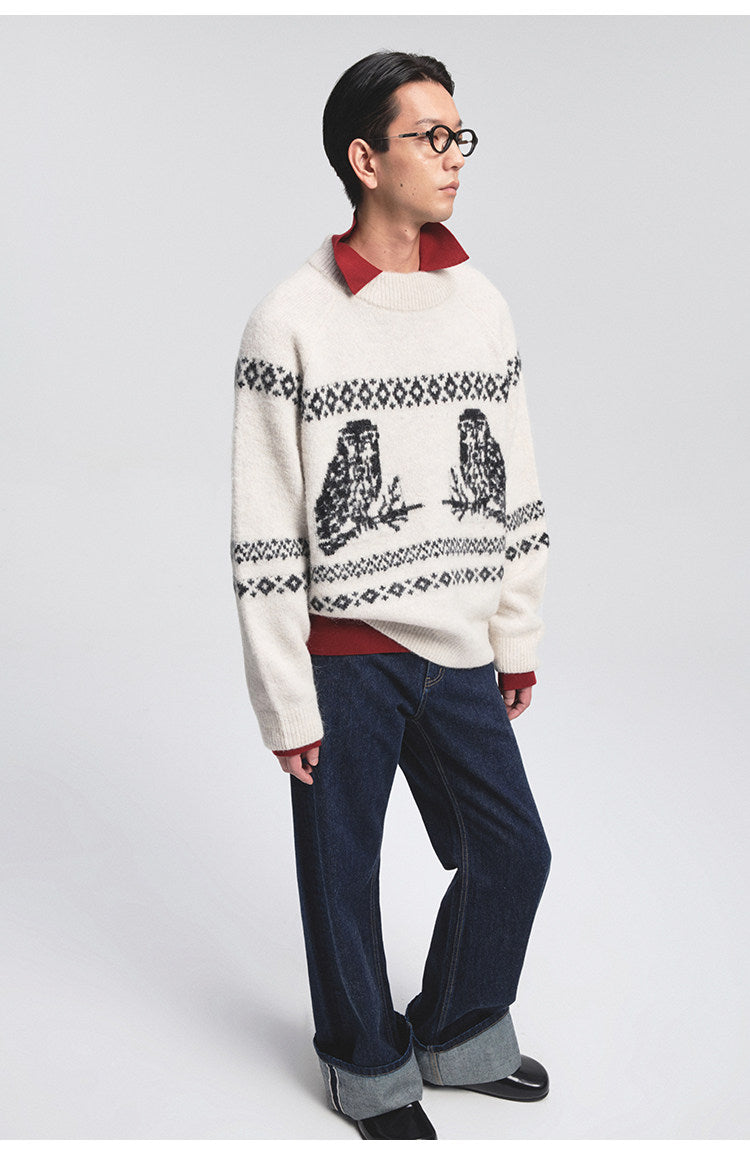 Vintage Animal Jacquard Sweater