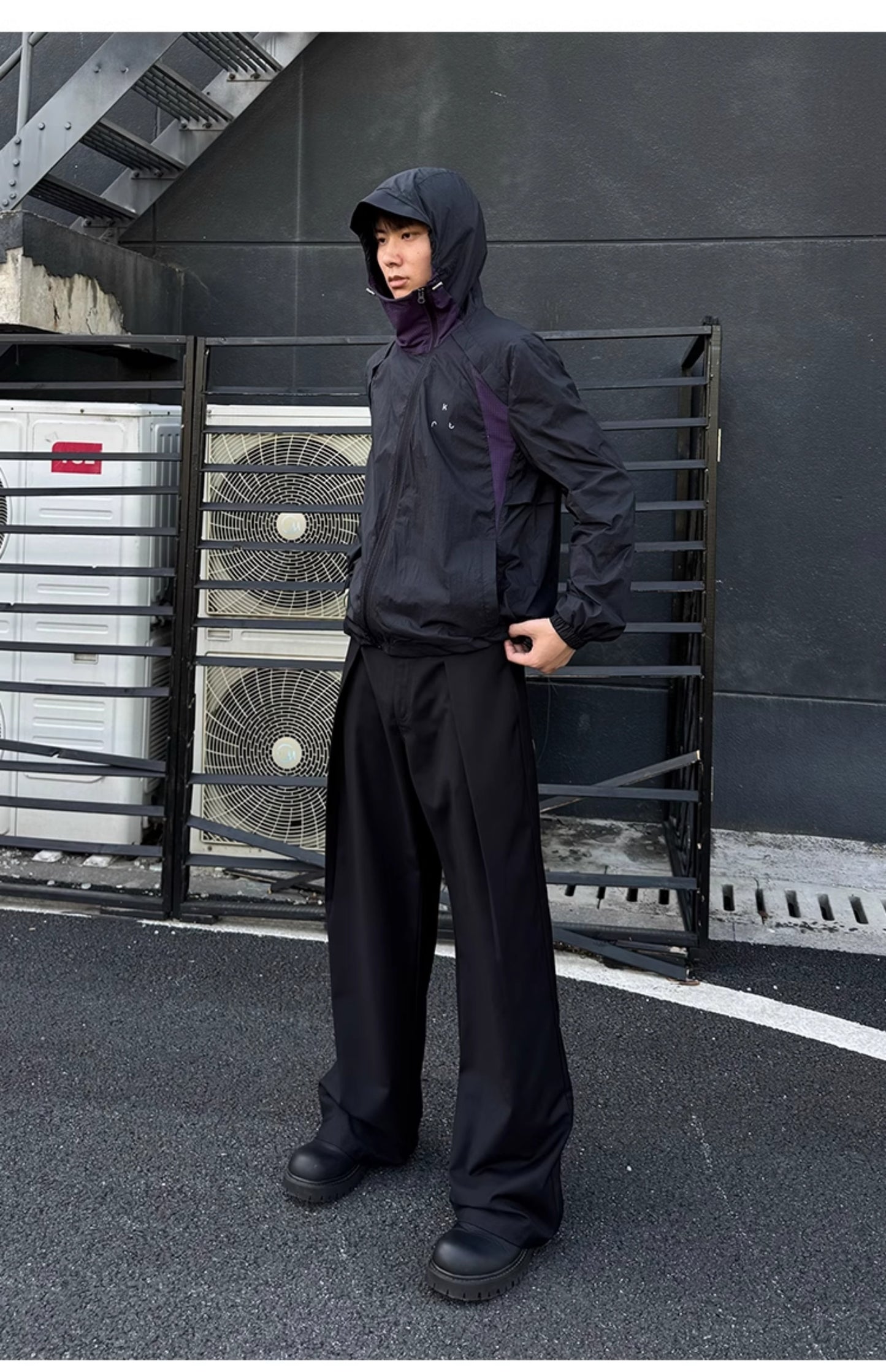 Breathable straight shoulder jacket