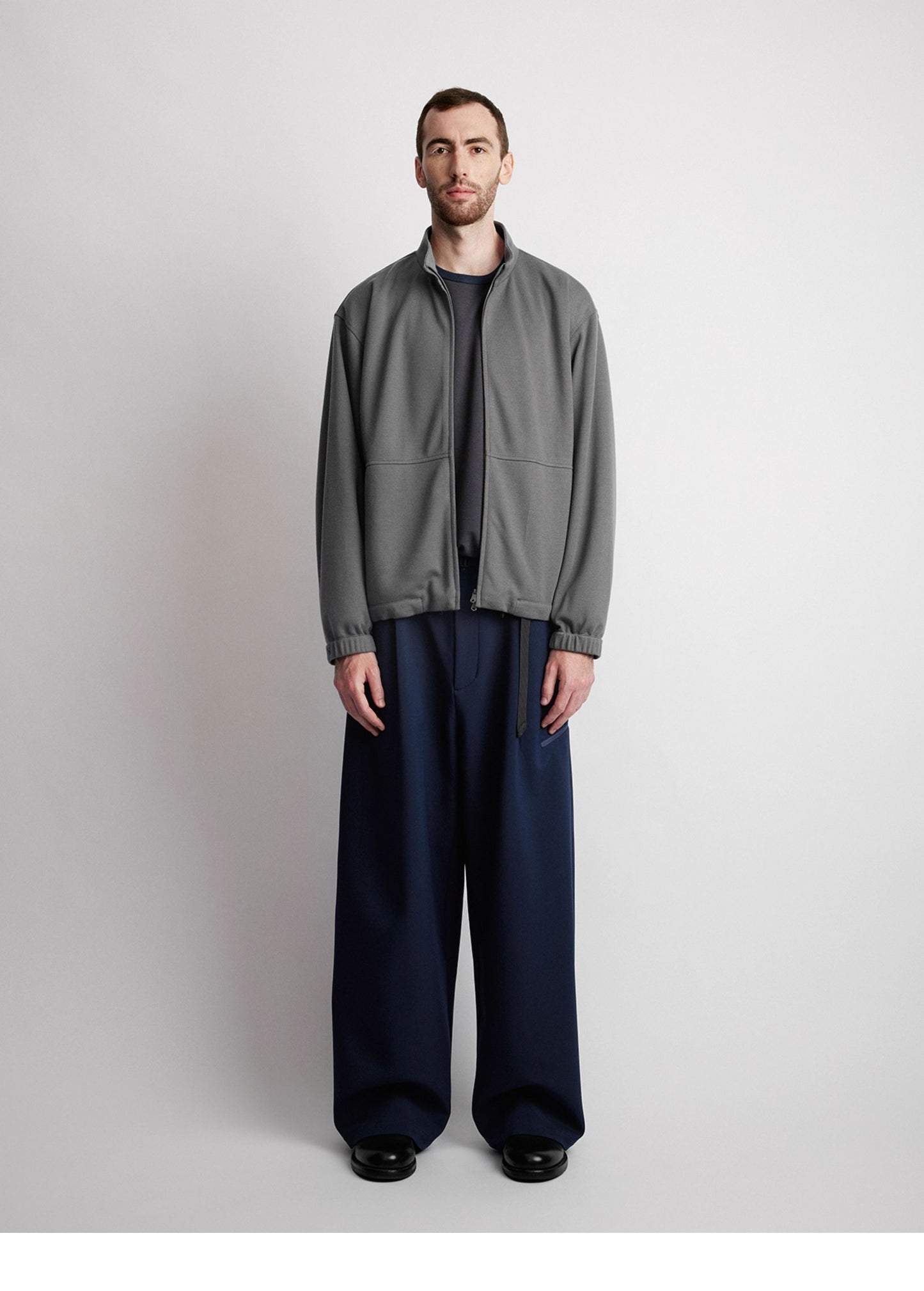 Wool Blend Zipper Jacket