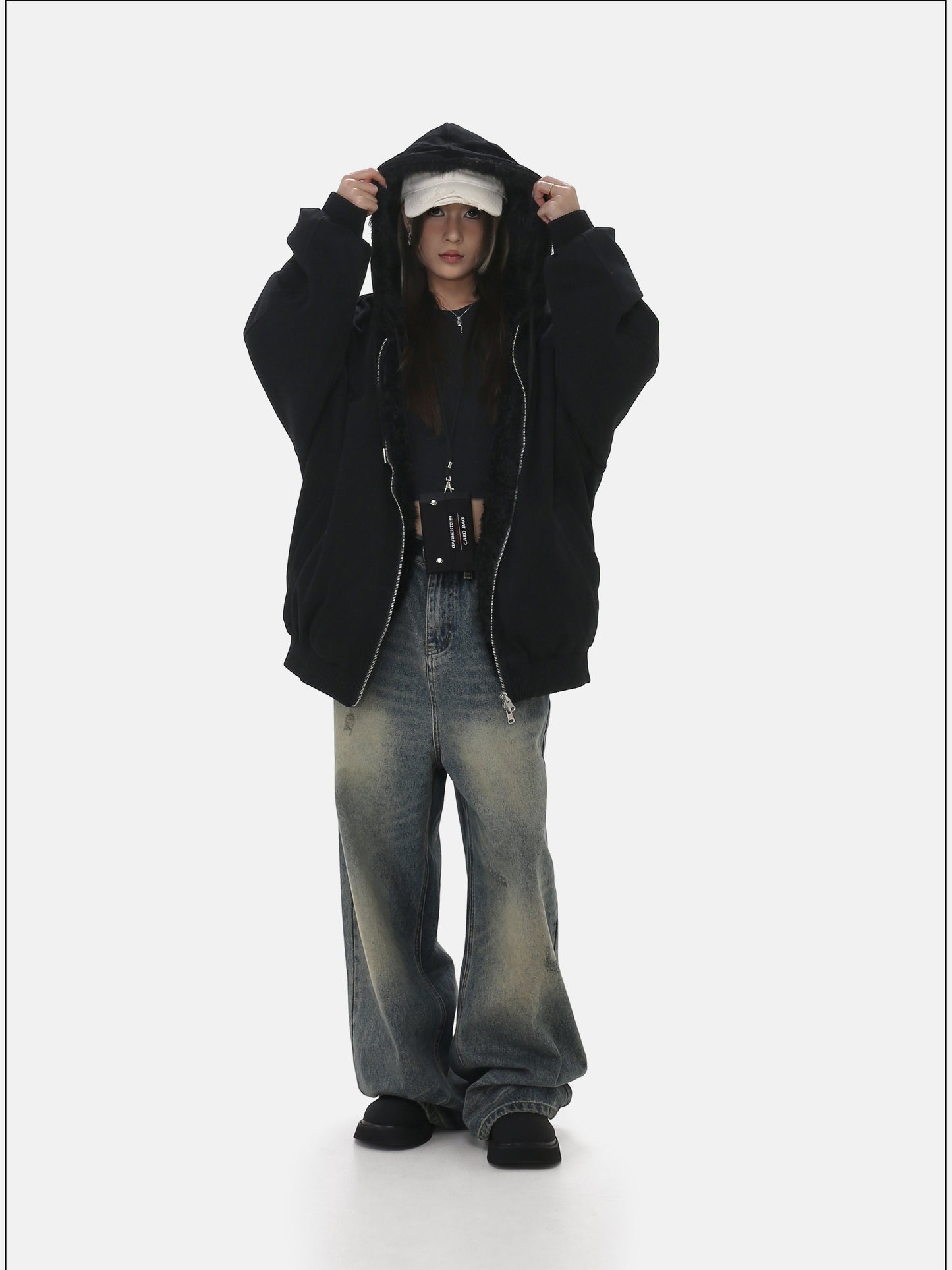 Fleece-Lined Casual Zipper Sweatshirt