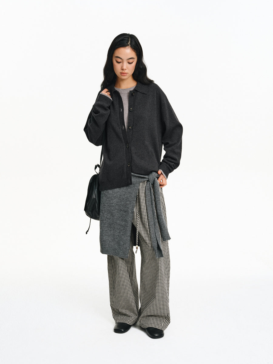 Lazy Check Casual Pants