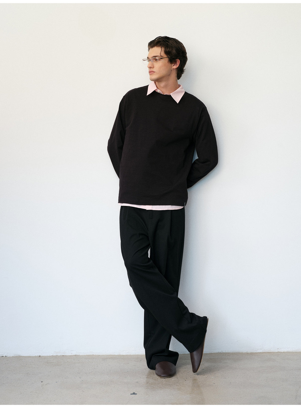 Wool-Blend Straight-Leg Pants